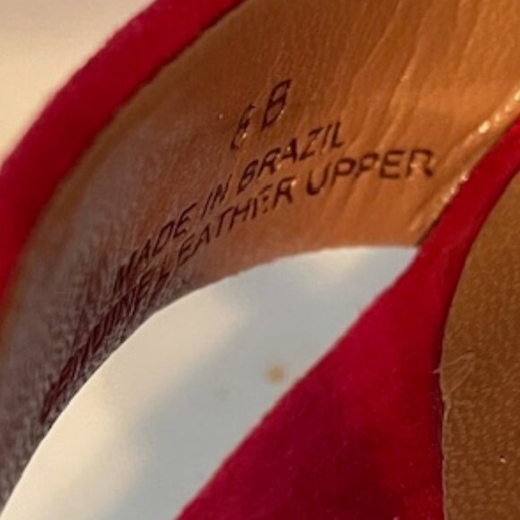 TALBOTS Lakia Poppy Brushed Leather Sandals 8B - Picture 12 of 16